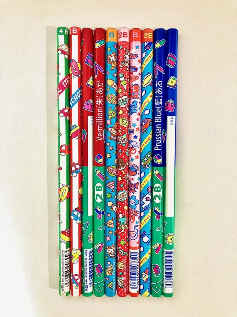 Eyeball Pencil UV-printed OEM pencils featuring bright spot colours on a white or wood base — ideal for character or logo designs.